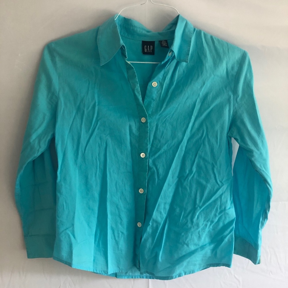Turquoise button up